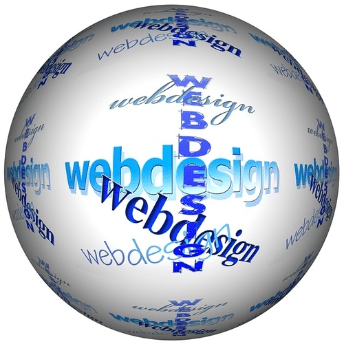 globe with webdesign wording | wordpress website | Peace Evolution