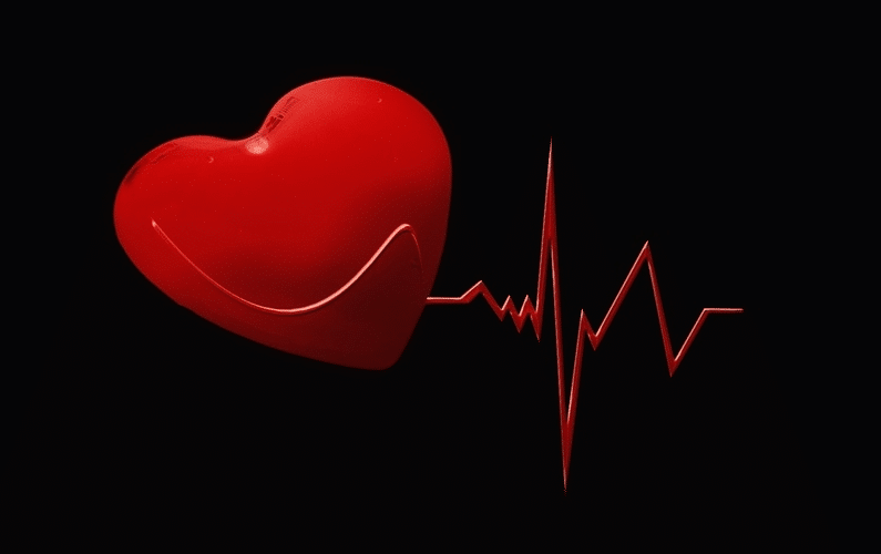 red heart with heart beat depiction | health problems | Peace Evolution