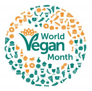 world vegan day and world vegan month logo | vegan month | Peace Evolution